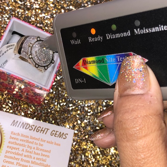 10k Solid Gold Baguette Real diamond circle custom made ring, FREE APPRAISAL WOW - Picture 10 of 14